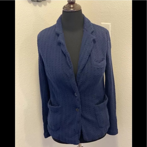 Joie Jackets & Blazers - Joie Navy Cable Wool Blazer Ayshia Jacket FLAW